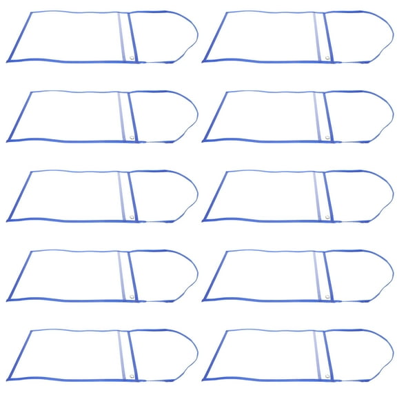 Homoyoyo  10pcs Blue Clear Pockets Sheet Protectors Reusable Writing and Erasing