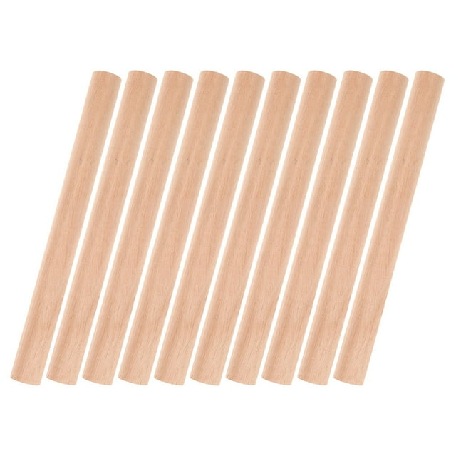 Homoyoyo 10Pcs Dowels Rods for DIY Projects and Crafting Support in Wood Color