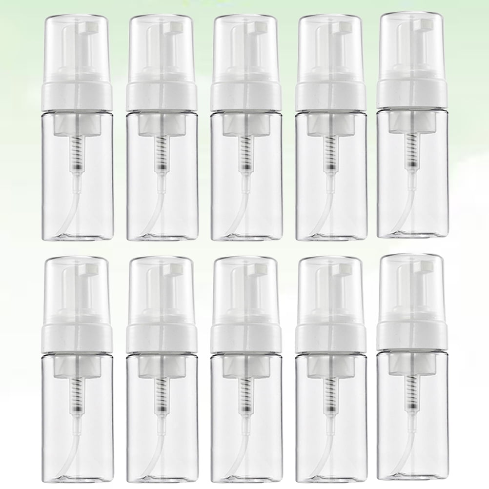 Homoyoyo 10Pcs Mousse Bottle Plastic Pump Design Leakproof for Daily Use and Travel Storage