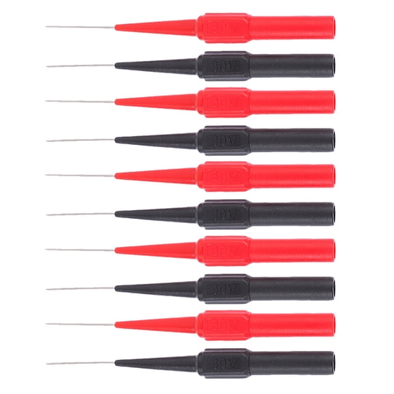 Homoyoyo 10pcs Electrical Circuit Tester Nickel Plated Brass Wire Piercing Probe Assorted Color Multimeter Accessories Back to School