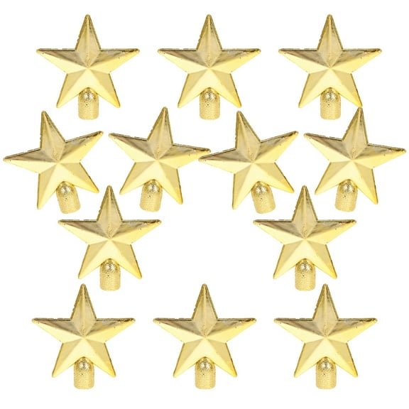 Homoyoyo 10pcs Small Christmas Star Ornaments Plastic Xmas Tree Decorations Holiday Party Supplies