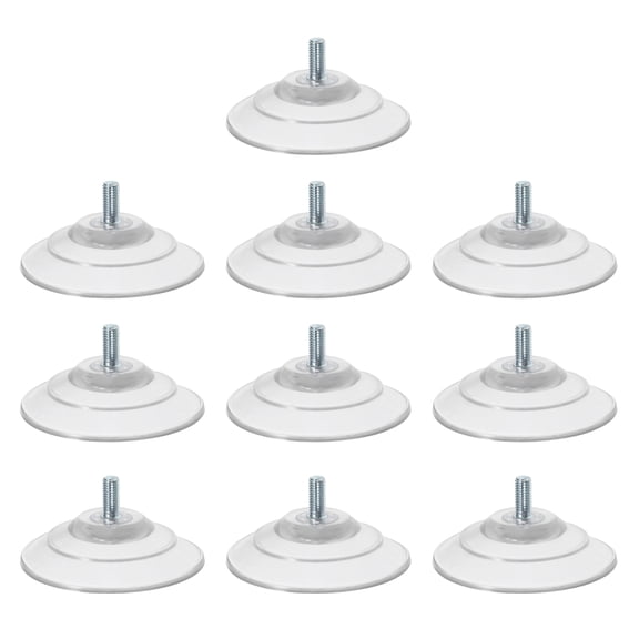 Homoyoyo Strong Hooks for Glass and Bathrooms, Transparent PVC, 10 Sets, and Easy to Use