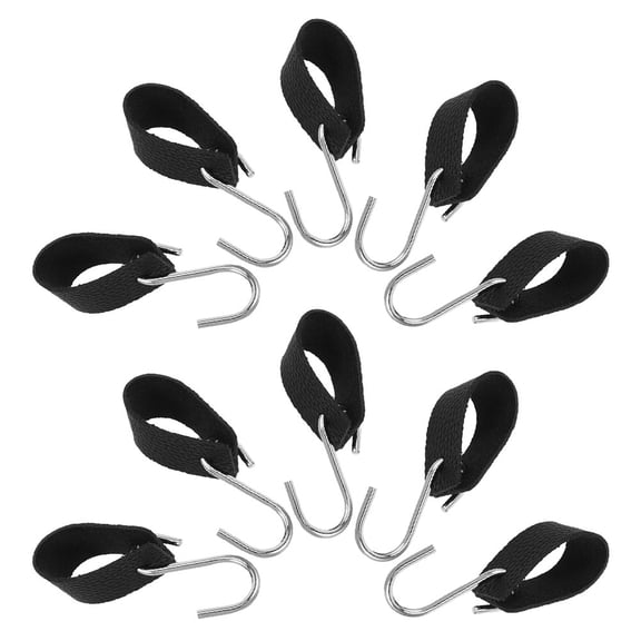 Homoyoyo Black PU-Coated Metal Hooks for Home Decor, Wall Organization, Hanging Storage and Multifunctional Use