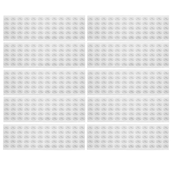 Homoyoyo 1200Pcs White Oval PVC Food Storage Labels, Oil Proof and Tear Resistant Stickers for Kitchen Organization