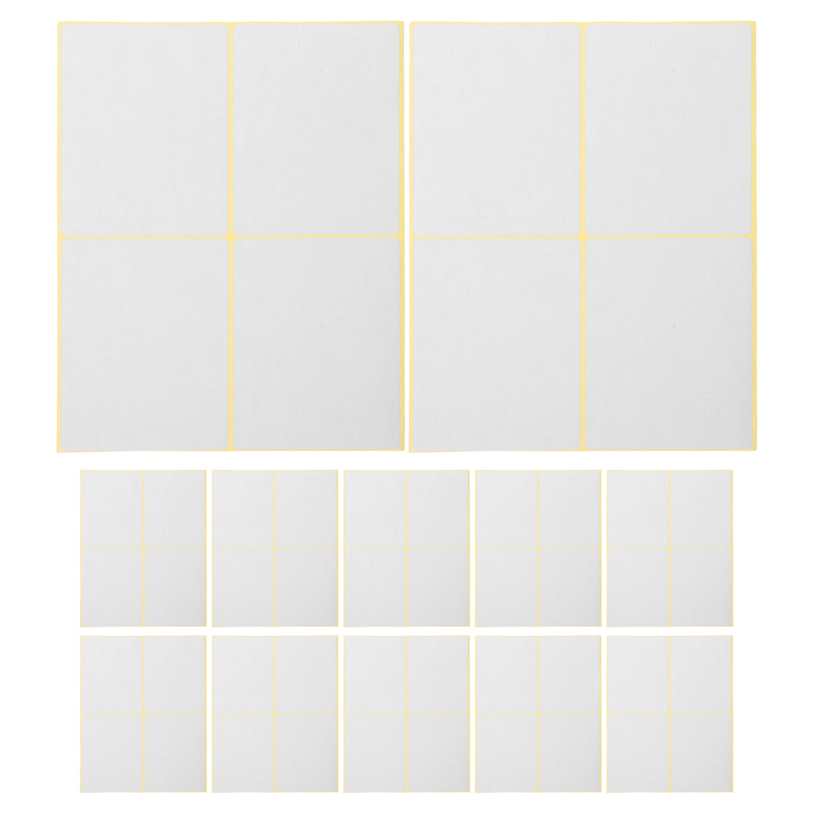 Homoyoyo 120Set Blank Name Labels Rectangular Sticker Sheets for Label ...