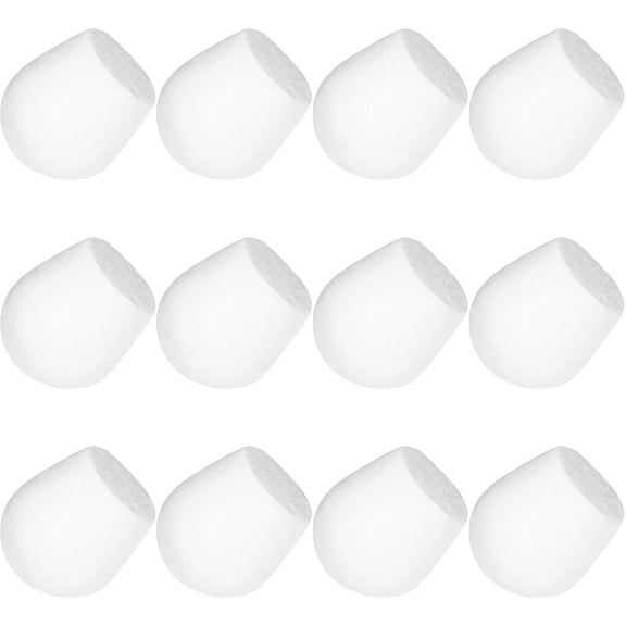 Homoyoyo Round White Foam Cake Dummy Set for Practice 12Pcs 333in