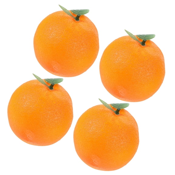 Homoyoyo 4-Piece Realistic Faux Orange Fruit Decor Set Foam Ornaments for Home Kitchen Table Decoration