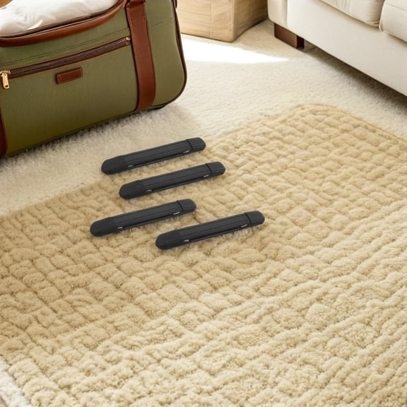 Homoyoyo 12Pcs Lightweight Black Plastic Luggage Case Handles for Motorbike Replacement Accessories