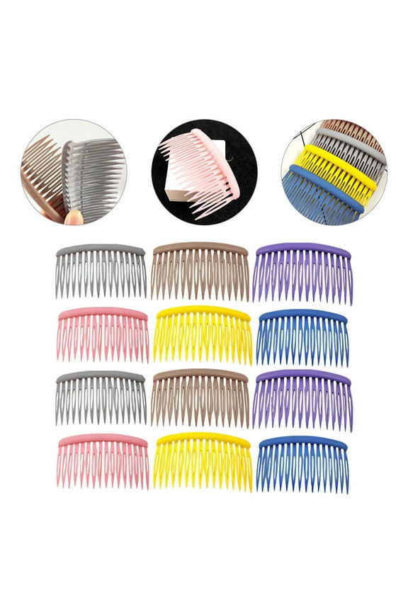 12Pcs Hair Side Combs Clips Assorted Colors 8x5CM Firm Hold Hair Accessories for Women Dance and Daily Use