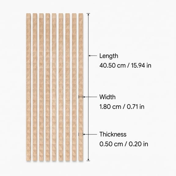 Homoyoyo 12-Piece Light Brown Wood Decorative Trim for Window Casing, Shelf Edging, Cabinet Accents