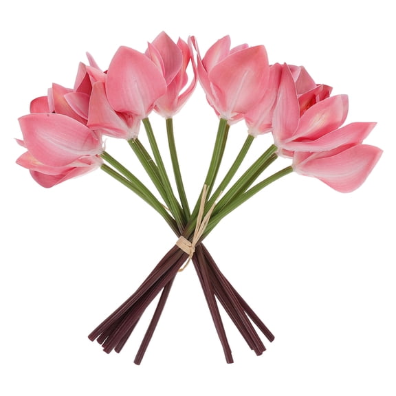 Homoyoyo 12 Pieces Faux Flower Bunches Soft PVC Artificial Flowers for Wedding, Home Decor, Party Decoration