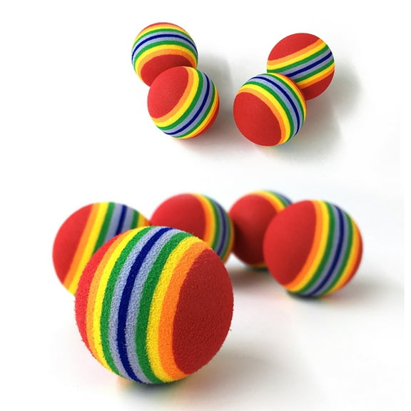 Homoyoyo 12Pcs Small Dog Ball EVA Multi Colored Squeaky Balls For Puppy Training Sessions