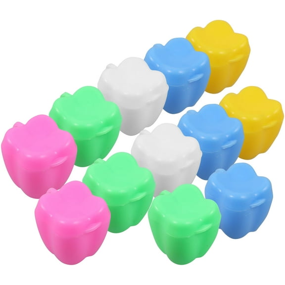 Homoyoyo 12Pcs Lost Tooth Container Assorted Color Practical Memory Storage Box