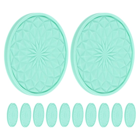 Homoyoyo Car Cup Coasters PVC Non-Slip Sky-Blue for Interior Accessories 12Pcs