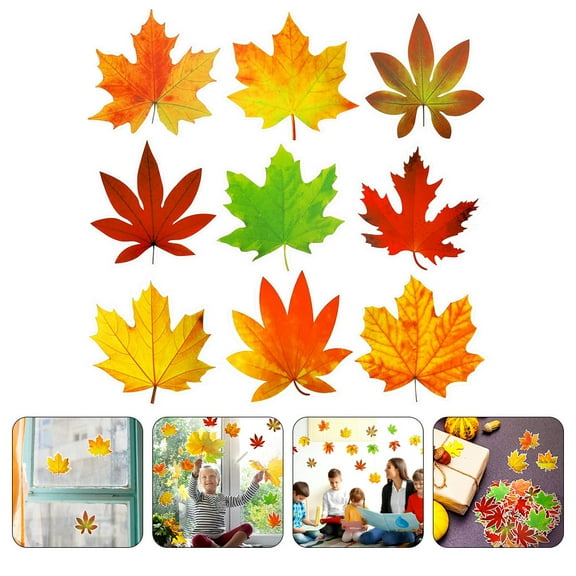 Homoyoyo Maple Leaf Cutouts Assorted Color Paper Thanksgiving Decor for Classroom Crafts and Fall Seasonal Projects