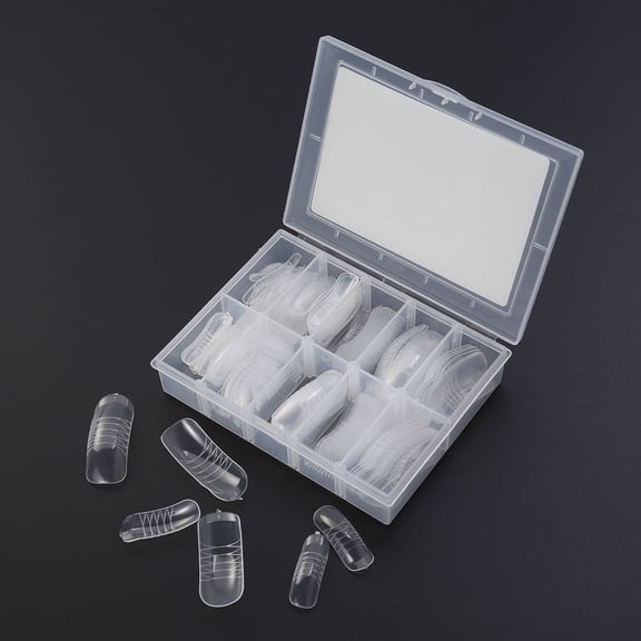 Homoyoyo 140Pcs Clear Artificial Nail Tips Easy to Shape and Paint for Nail Art Experts