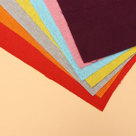 Homoyoyo Craft Projects Linen Fabrics Assorted Color 14Pcs 19.7x19.7x0.04in