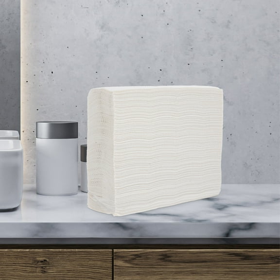 Homoyoyo 180pcs Disposable Paper Hand Towels, Absorbent and Quick Drying, White, Ideal for Hotel and Home Use