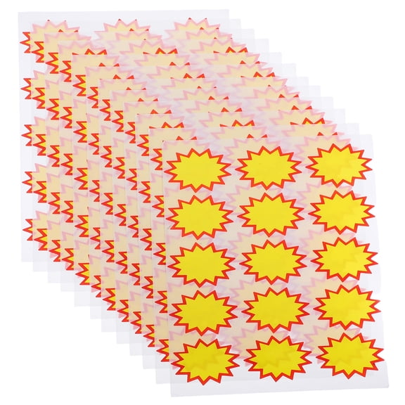Homoyoyo 180pcs Yellow Self-Adhesive Price Tags for Retail Stores, Market Sale Labels, Easy-to-Use Price Stickers for Pricing