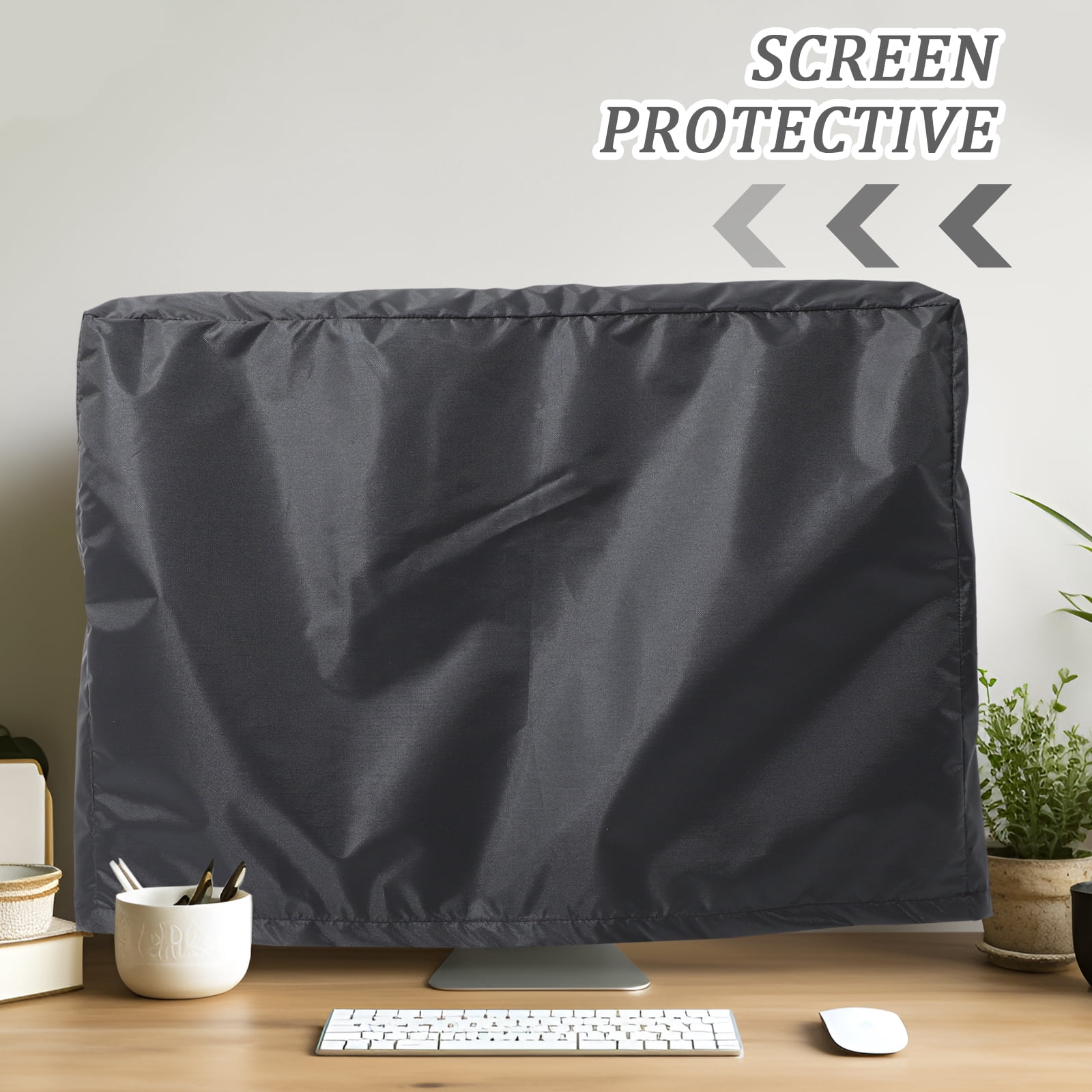 Monitor Module With Cover Homoyoyo Black 420D PU Computer Monitor Cover Protective Sleeve 1 Piece ...