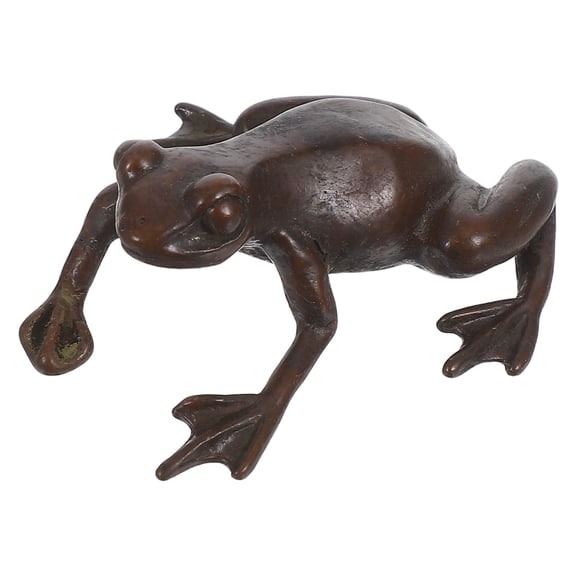 Homoyoyo 1-Pack Brown Frog Figurine Tea Pet for Home Decor and , Unique Ceramic Ware for Friends