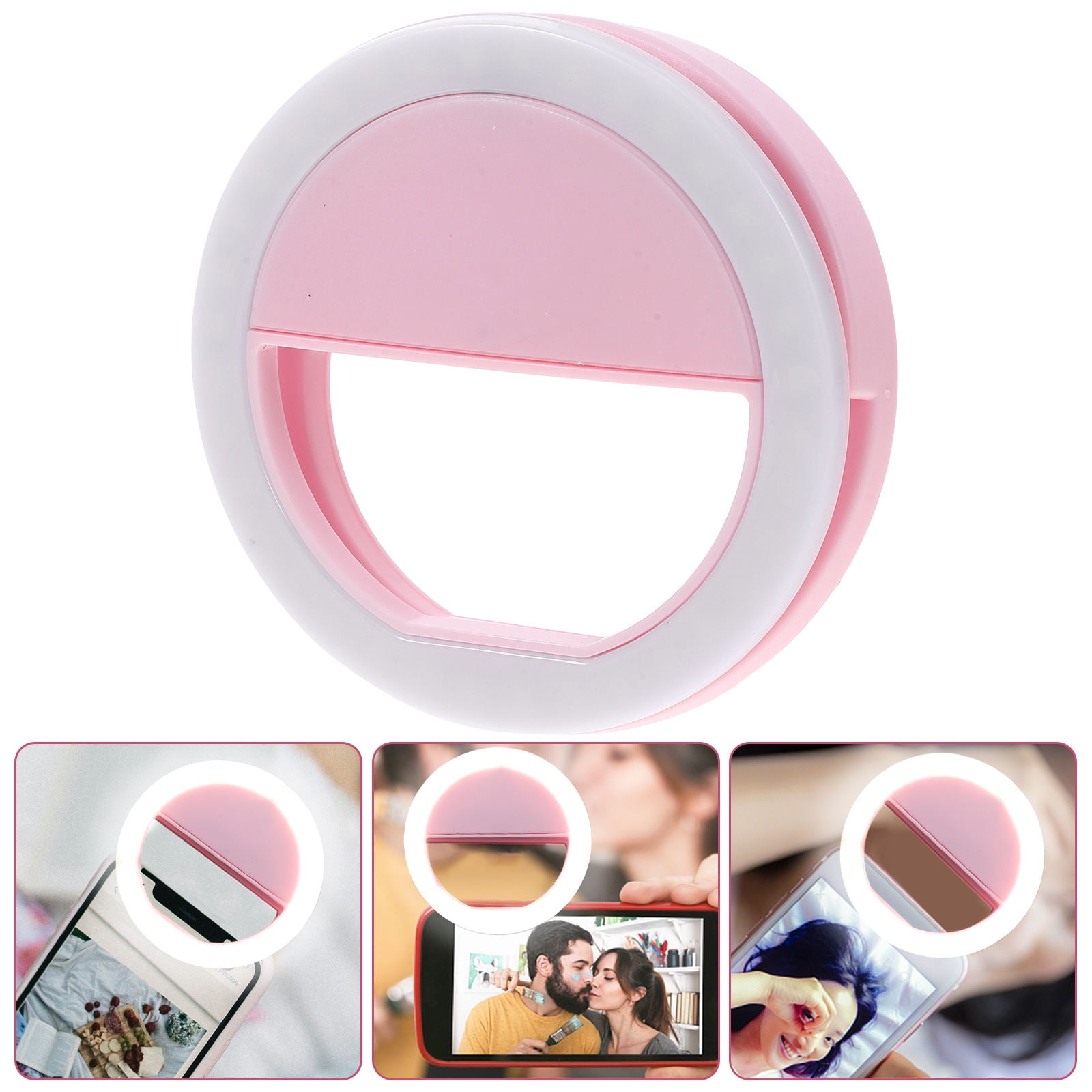 Homoyoyo 1Pack Pink Selfie Ring Light for Phone with 36 LED Beads and 1A Input