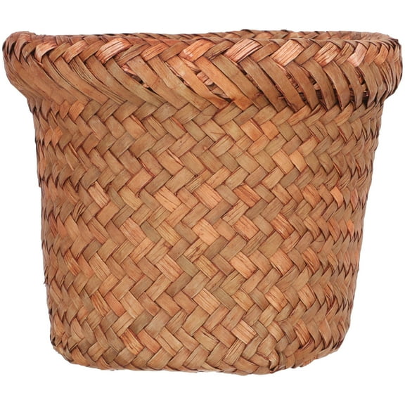 Homoyoyo 1Pack Rectangular Coffee Wicker Storage Basket for Living Room 12x12x13in