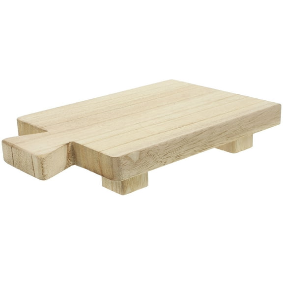 Homoyoyo 1Pack Wood Riser for Bathroom with Beige Color and Decor 11.8x5.7x1.6in