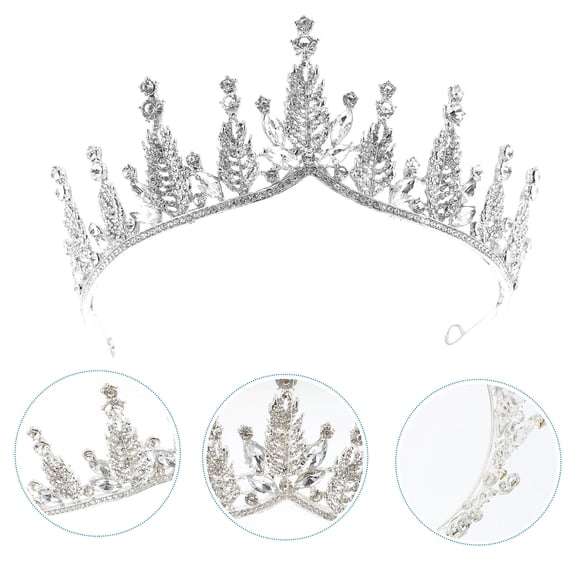 Homoyoyo 1Pack Zinc Alloy Bridal Crown Wedding Decoration for Women
