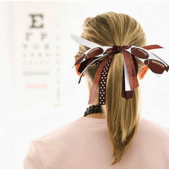 Homoyoyo Secure Football Hairstyle Scrunchies, Multi-Color, 1 Pair, Hair Ties for Sports and Everyday Use