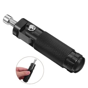 Homoyoyo Motorcycle Folding Rear Foot Pegs, 1 Pair Black Aluminum Alloy Footrest Pedals for Motorbike Bikes