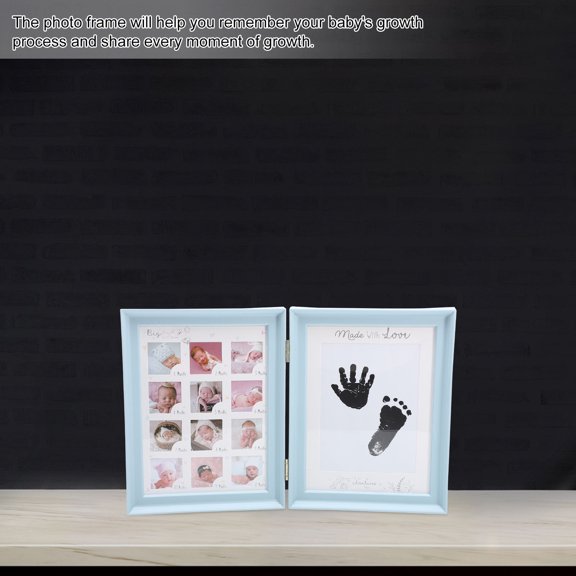 Homoyoyo 1Pc Blue Baby Photo Frame for Growth Record with Firm Eco Friendly Material