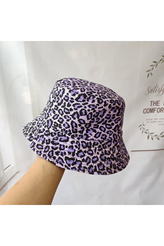 1Pcs Wide Brim Sun Hat Trendy Fisherman Cap Cotton Purple for Women