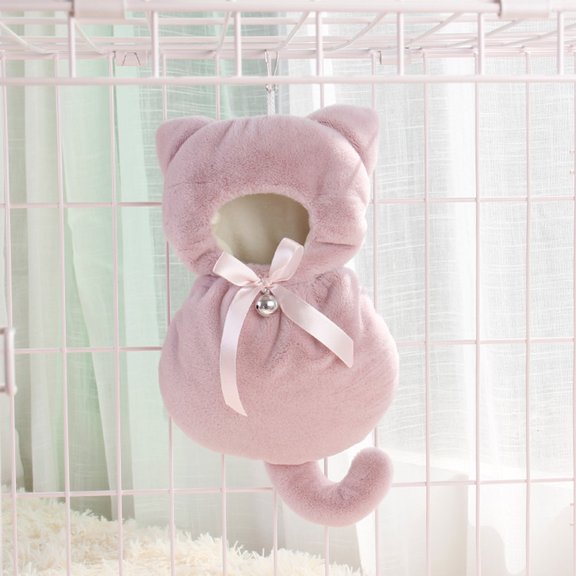 Homoyoyo 1Pc Warm Pink Hamster Bed Hanging Nest Plush Sleeping Pouch Comfortable and Easy to Clean