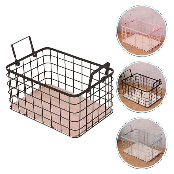 Homoyoyo Wire Storage Basket for Kitchen Supplies, Iron Ventilated Organizer, Wire Basket for Pantry and Home Storage