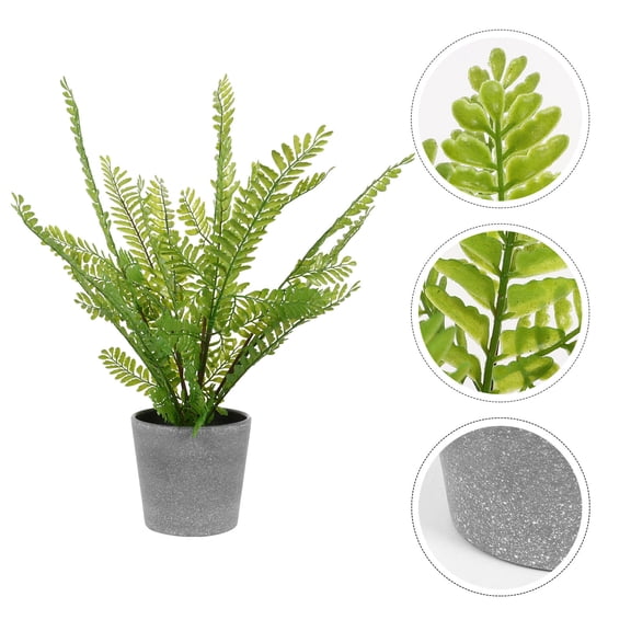 Homoyoyo Artificial Fern Plant, 1 Piece Green Plastic Decorative Leaf for Indoor and Outdoor Home, Balcony, Office Décor