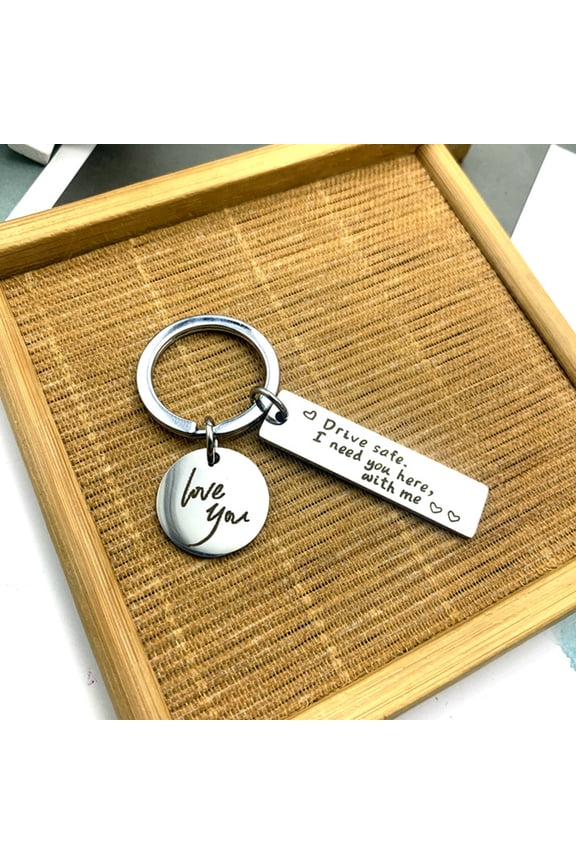 1Pc Key Ring Pendant Chic Sentence Keychain Decorative Lover