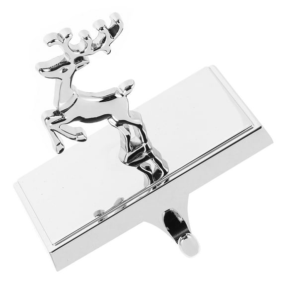 Homoyoyo Iron Reindeer Christmas Stocking Holder for Holiday Home Decor and Festive Fireplace Mantel Display