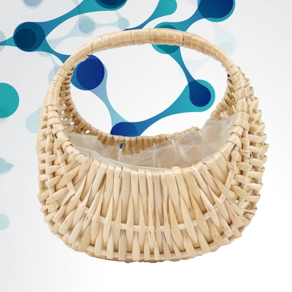 Homoyoyo Mini Woven Flower Basket Beige Photo Prop for Photography and Home Decor