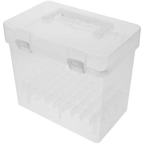 Homoyoyo Transparent Marker Organizer Case with Large Capacity and Portable Handle for Daily Use and Art Supplies Storage