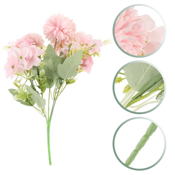 Homoyoyo Silk Bridal Bouquet with Plastic Stems for Wedding, Romantic Home Decor, Party, and Special Occasion Decoration