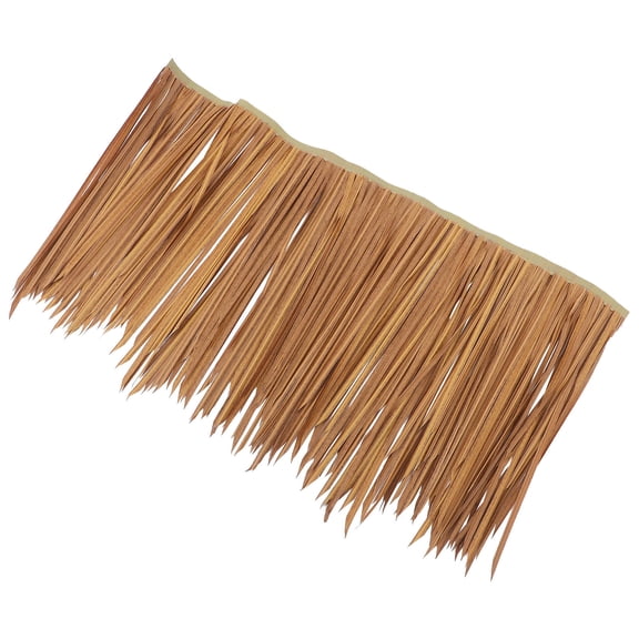 Homoyoyo Light Brown Synthetic Thatch Roofing PE Material Fire Resistant Tiki Bar Patio Gazebo Cover Decor