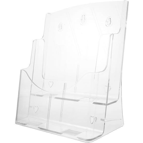 Homoyoyo Transparent Acrylic Pamphlet Holder for Office File Organization