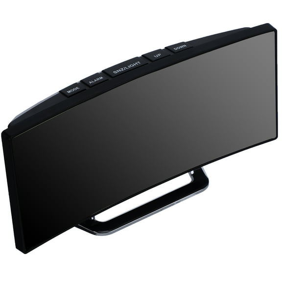 Homoyoyo Multi-Functional Digital Alarm Clock Black Plastic Modern Office Decor 1 Set