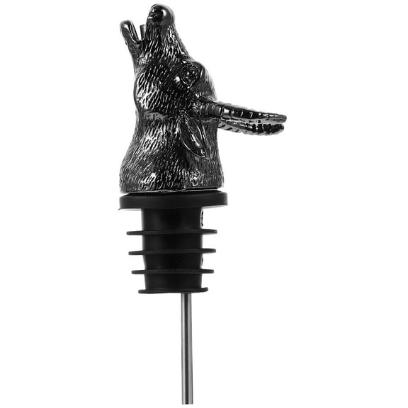 Homoyoyo Black Alloy Cow Wine Pourer for Home Use and Special Events, and Practical Wine Bottle Accessory