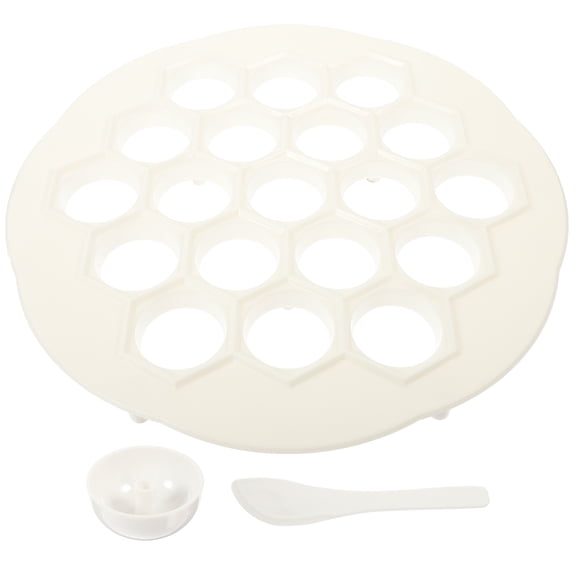 Homoyoyo 1Set Household Pelmeni Maker Mold White Multi Hole Dumpling Press for Easy Kitchen Use