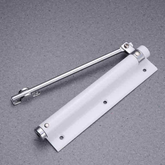 Homoyoyo Automatic White Adjustable Door Closer for Home, Easy Installation, Thrust, 1 Piece