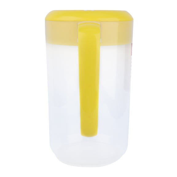 Homoyoyo Large Capacity Plastic Pitcher with Lid, PP Material, Yellow, Ideal for Home, Cafe, and Outdoor Use