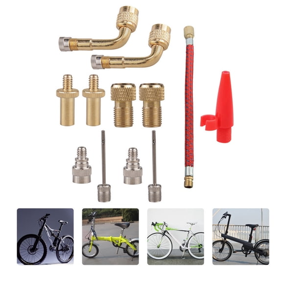 Homoyoyo Tire Inflation Kit with Aluminum Alloy Connector and Multi Nozzle Set for Pumping