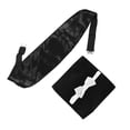 thumbnail image 1 of Homoyoyo 1Set Mens Black Formal Cummerbund and Handkerchief Set Polyester Wedding Accessories, 1 of 8